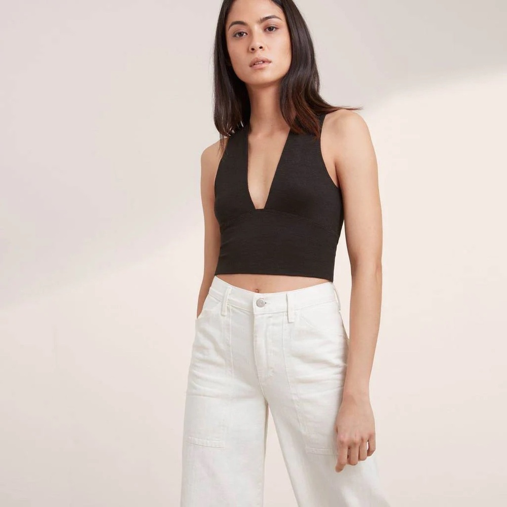Aritzia v neck crop top